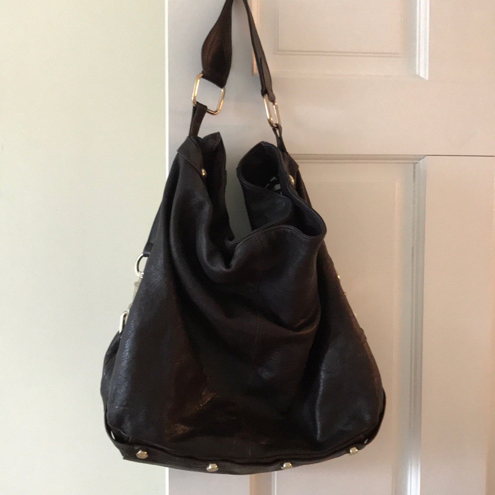 Rebecca Minkoff dark brown Nikki hobo bag